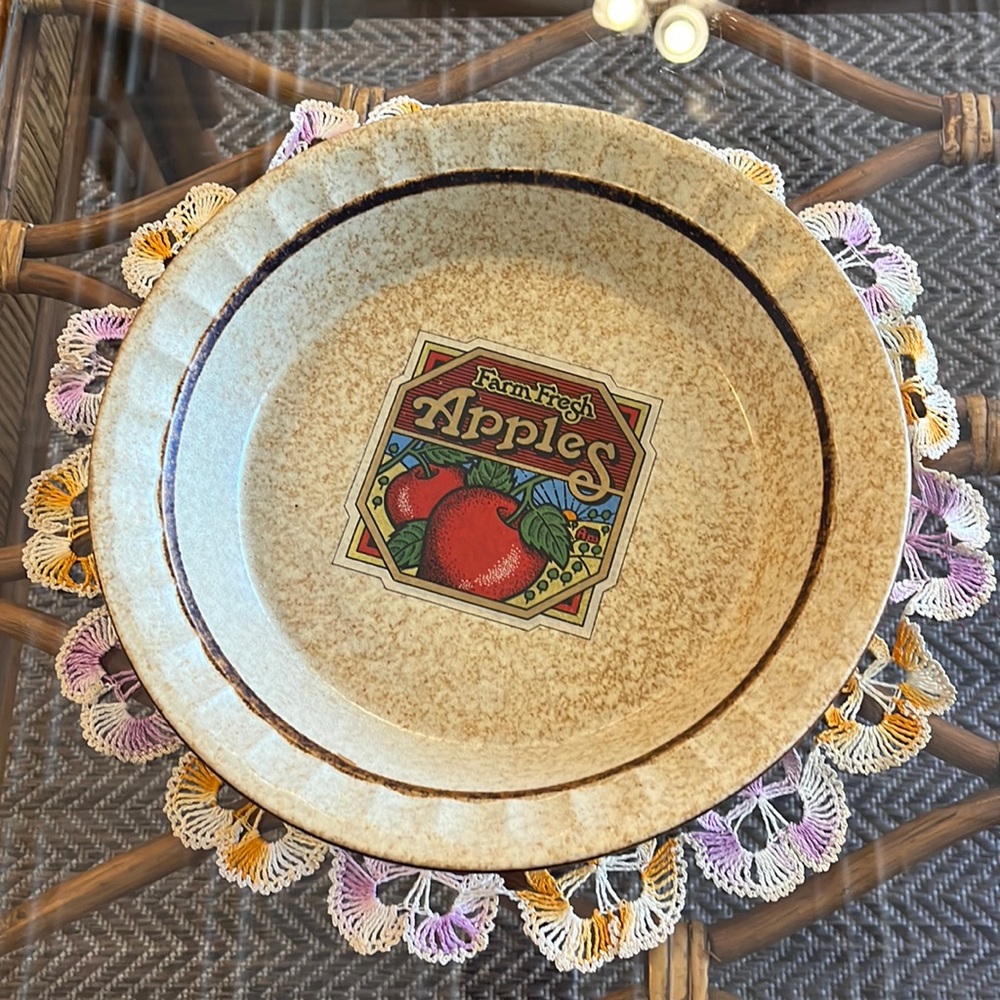 Vintage Stoneware Pie Plate